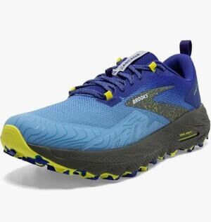Brooks Cascadia 17 Mens 10.5 D Trail Running Shoes Blue Yellow.